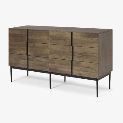 Made.com Rakara Wide Chest of Drawers, Warm Chestnut Mango Wood
