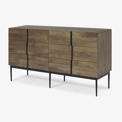 Made.com Rakara Wide Chest of Drawers, Warm Chestnut Mango Wood