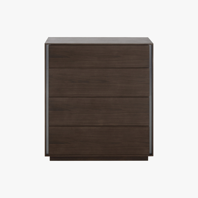 Made.com Lecki Chest Of Drawers, Walnut & Stainless Steel