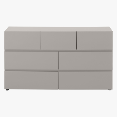 Made.com Senisa Wide Chest Of Drawers, Matt Grey