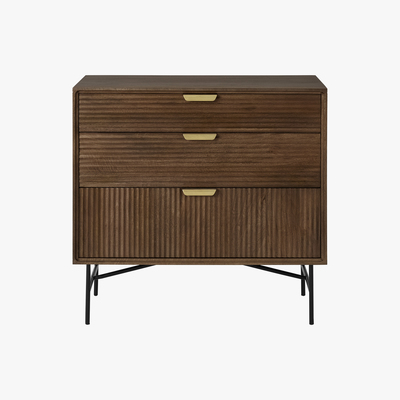 Made.com Haines Chest of Drawers, Mango Wood & Brass