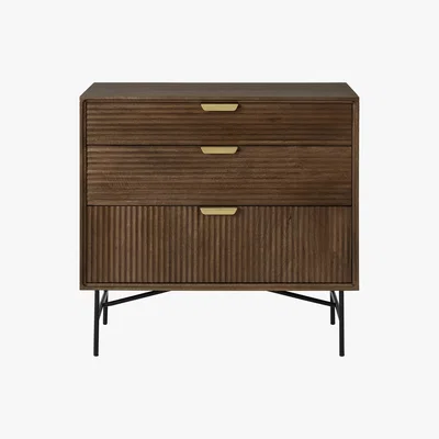 Made.com Haines Chest of Drawers, Mango Wood & Brass