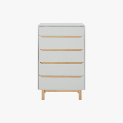 Made.com Jayden Tall Chest of Drawers, Grey & Oak