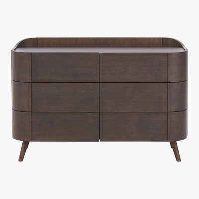 Made.com Ada Wide Chest of Drawers, Dark Stain Oak