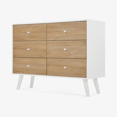 Made.com Larsen Wide Chest Of Drawers, Oak & White