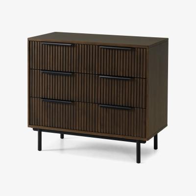 Made.com Anwick Chest of Drawers, Dark Stain Acacia & Black