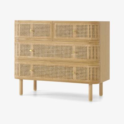 Made.com Ankhara Chest of Drawers, Rattan & Oak