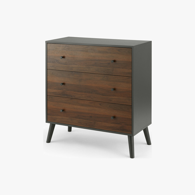 Made.com Larsen Chest Of Drawers, Walnut Effect & Grey