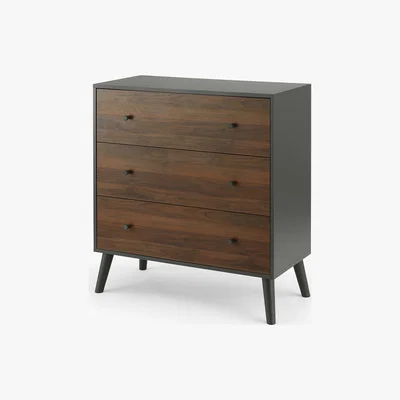 Made.com Larsen Chest Of Drawers, Walnut Effect & Grey