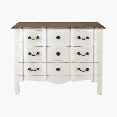 Maisons du Monde White Acacia and Mango Chest of Drawers Versailles