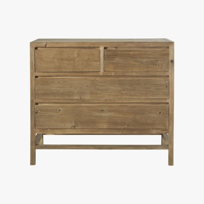 Maisons du Monde Recycled Pine 4-Drawer Chest of Drawers Cappadoce