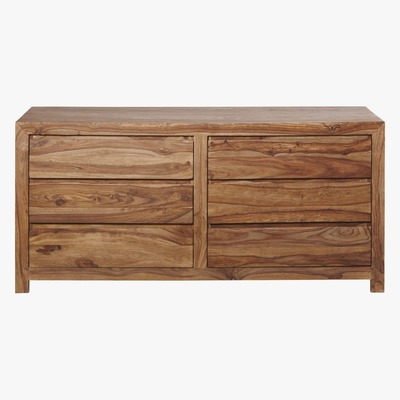 Maisons du Monde Solid Rosewood 6-Drawer Chest Stockholm