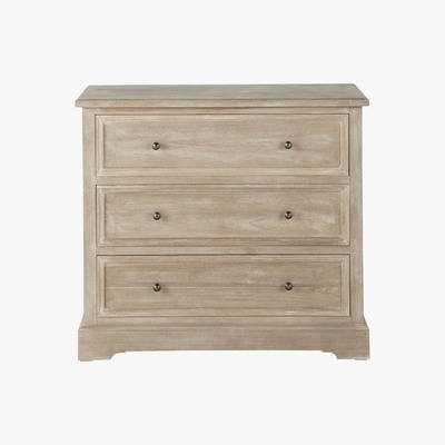Maisons du Monde Greyed paulownia wood chest of drawers W 90cm Cavaillon