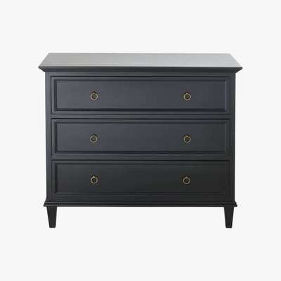 Maisons du Monde Black 3-Drawer Chest of Drawers W100 Cambronne