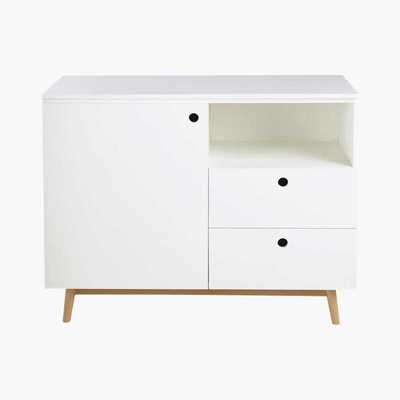Maisons du Monde White 1-Door 2-Drawer Chest of Drawers Eliot
