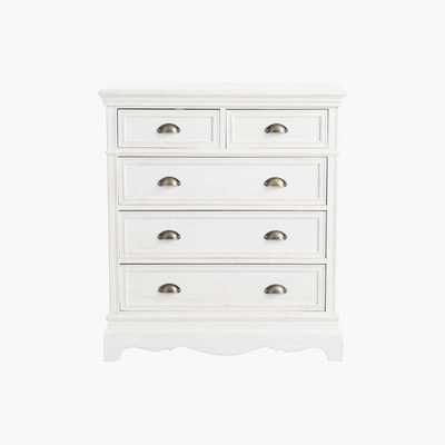Maisons du Monde 5-Drawer Chest in White Joséphine