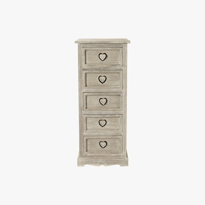 Maisons du Monde Aged Effect Greyed Storage Tower Unit Camille