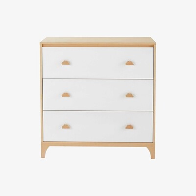Maisons du Monde White 3-Drawer Chest