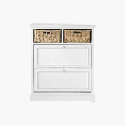Maisons du Monde Shoe cabinet in white W 80cm Cottage