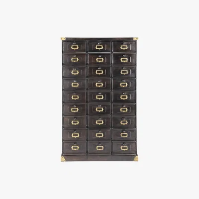 Maisons du Monde Metal cabinet in black W 104cm Office