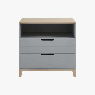 Maisons du Monde Grey-Blue Chest of 2 Drawers Gaspard