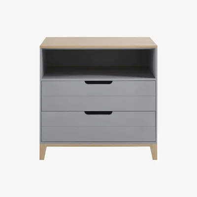 Maisons du Monde Grey-Blue Chest of 2 Drawers Gaspard