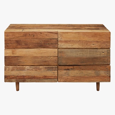 Maisons du Monde Recycled wood 6-drawer double chest Tennessee