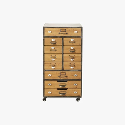 Maisons du Monde 12-Drawer Storage Unit on Castors