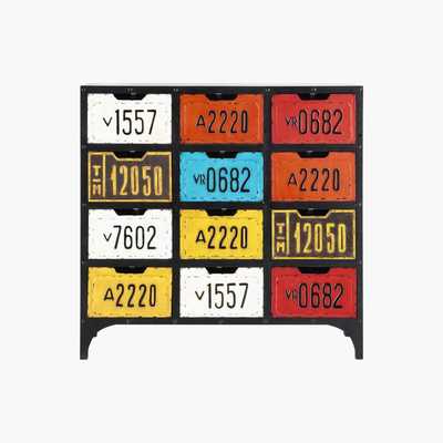 Maisons du Monde Industrial cabinet, multicoloured Road