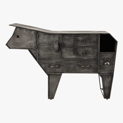 Maisons du Monde Metal cow storage cabinet W 144cm Marguerite