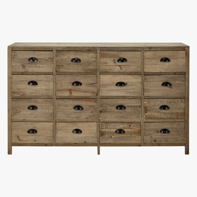 Maisons du Monde Fir Storage Cabinet Woodpecker