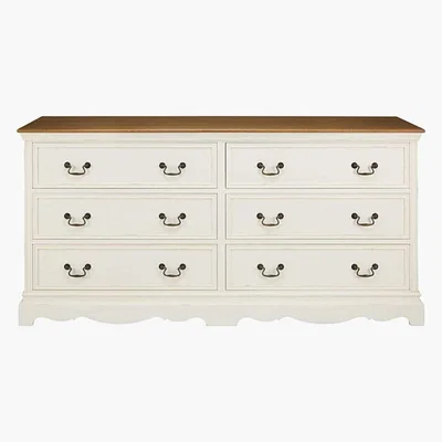 Maisons du Monde 6-Drawer Chest in Cream Léontine
