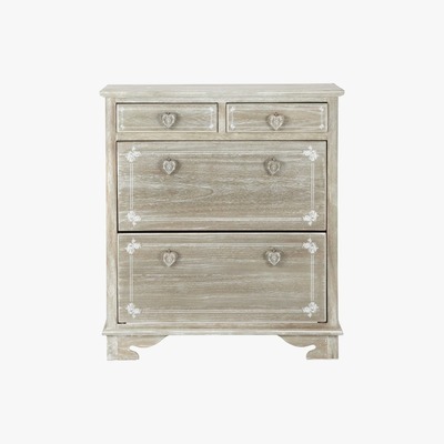 Maisons du Monde Paulownia wood shoe cabinet W 90cm Camille
