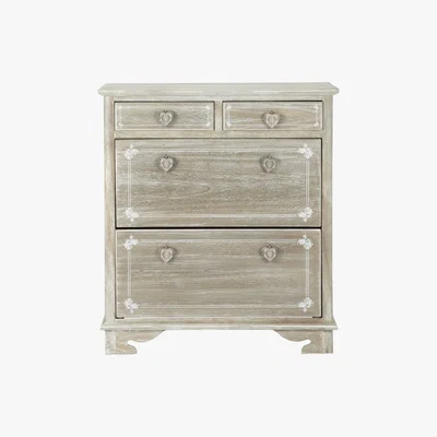 Maisons du Monde Paulownia wood shoe cabinet W 90cm Camille
