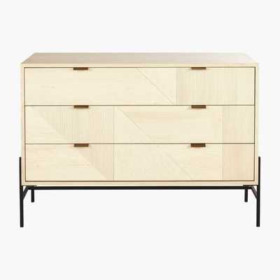 Maisons du Monde 3-drawer graphic effect carved chest of drawers Sendai