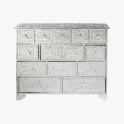 Maisons du Monde Silver Indian Cabinet Jaïpur