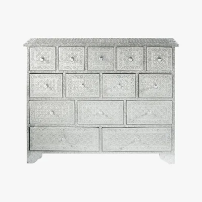 Maisons du Monde Silver Indian Cabinet Jaïpur