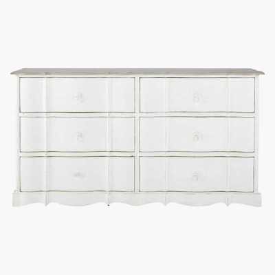 Maisons du Monde Mango wood chest of drawers, white W 153cm Medicis