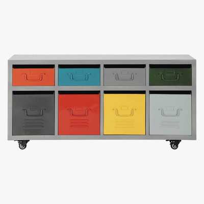Maisons du Monde Multicoloured Metal Storage Cabinet on Castors Freestyle