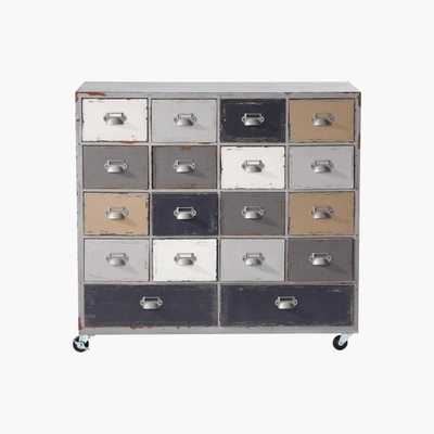 Maisons du Monde Wooden cabinet on castors in grey W 85cm Odéon
