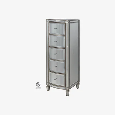 My Furniture Antoinette Toughened Mirror Tall Boy