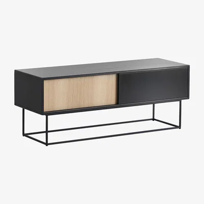 Made in Design Virka Low Dresser - W 120 x H 47 cm by Woud Black/Natural wood