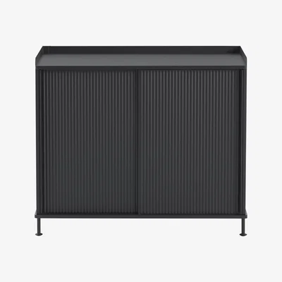 Made in Design Enfold High dresser - / Acier & chêne naturel by Muuto Black