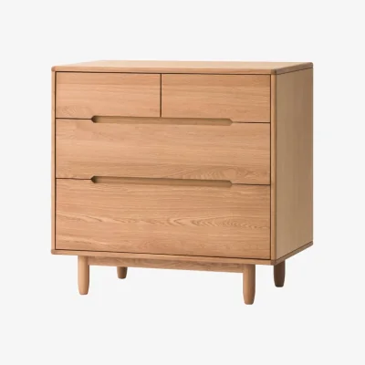 Made in Design Pure Chest of drawers natural wood / W 87 x H 85 cm - 4 drawers - NOBODINOZ