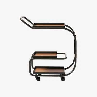 Made in Design Zenzero Dresser - / Metal & recycled leather by Opinion Ciatti Brown/Green