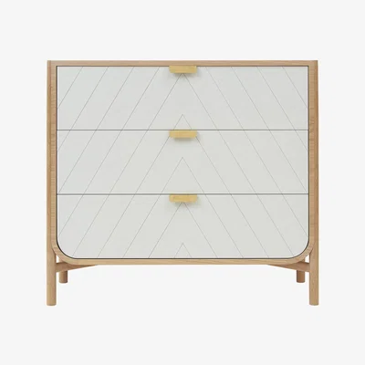 Made in Design Marius Chest of drawers - L 100 x H 90 cm by Hartô Grey/Natural wood
