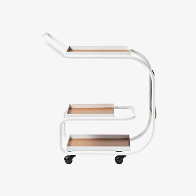 Made in Design Zenzero Dresser - / Metal & recycled leather by Opinion Ciatti White/Brown