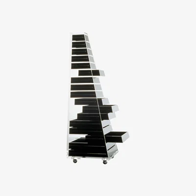 Made in Design Pyramid Chest of drawers - / Shiro Kuramata, 1968 - 70 x 60 x H 183 cm by Cappellini Black