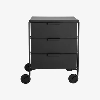 Made in Design Mobil Mobile container - / 3 drawers - Matt version by Kartell Black