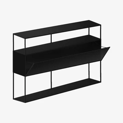 Made in Design Tristano Dresser - / L 150 x H 103 cm - Steel by Zeus Black